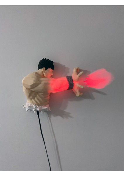 STREET FIGHTER RYU ADUKET 12V LEDLİ VE ADAPTÖRLÜ DUVAR LAMBASI