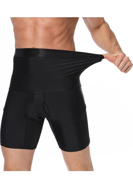 Erkek Göbek Düzleştirici ve Sıkılaştırıcı Yüksek Bel Silikonlu Seamless Dokuma Boxer Korse fiyatları