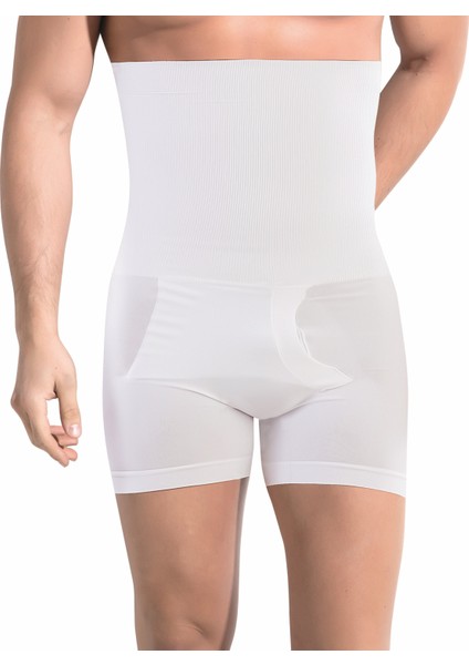 Erkek Göbek Düzleştirici ve Sıkılaştırıcı Yüksek Bel Silikonlu Seamless Dokuma Boxer Korse fiyatları
