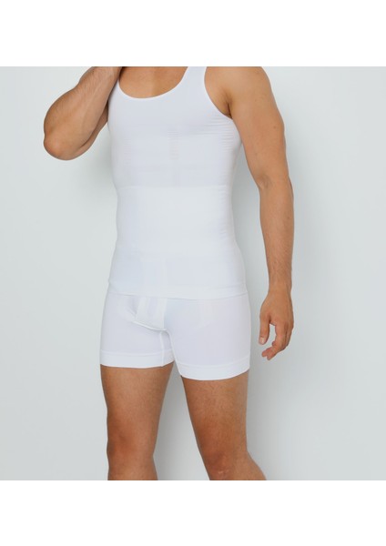 Erkek Göbek Düzleştirici ve Sıkılaştırıcı Yüksek Bel Silikonlu Seamless Dokuma Boxer Korse modelleri