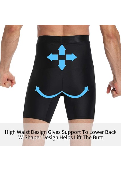 Erkek Göbek Düzleştirici ve Sıkılaştırıcı Yüksek Bel Silikonlu Seamless Dokuma Boxer Korse fırsatları