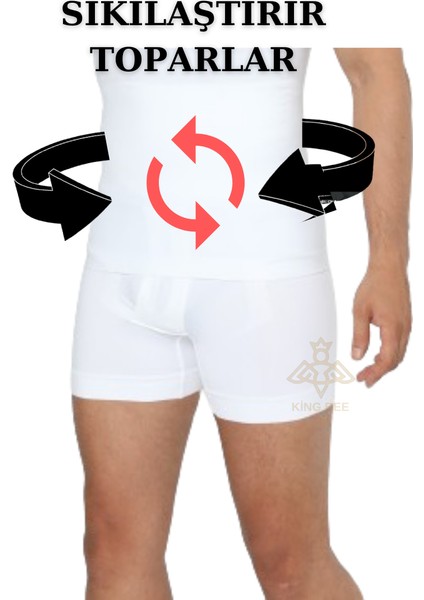 Erkek Göbek Düzleştirici ve Sıkılaştırıcı Yüksek Bel Silikonlu Seamless Dokuma Boxer Korse modelleri