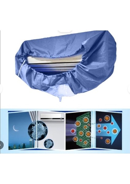 Klima Temizleme Çadırı / Brandası 9000-16000 Btu + Tahliye Hortumu