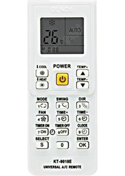 Klima Akıllı Kumanda KT-9018
