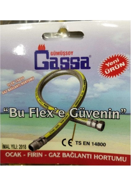 Doğalgaz Flex Bağlantı Hortumu Gaz Flexi Soba Fırın Ocak 100 cm modelleri