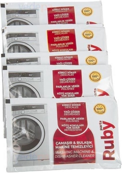 Çamaşır ve Bulaşık Makinası Temizleyici 5 Paket