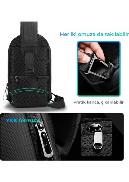 Torino Tek Kol Omuz Çantası iPad Tablet Uyumlu Şarj Kiti MR7510_00