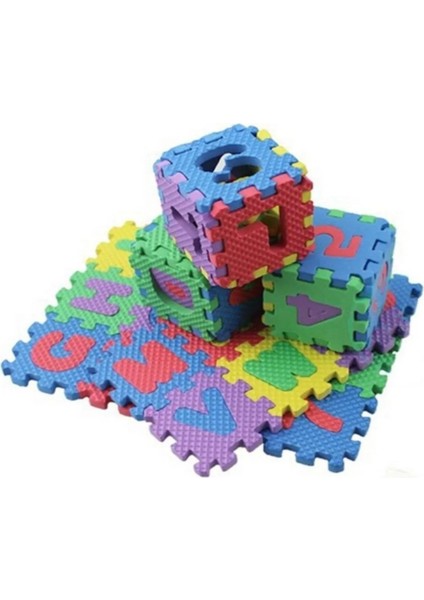 Eva Puzzle Mats Sünger Puzzle Harfli Rakamlı 36 Parça Eğitici Oyuncak