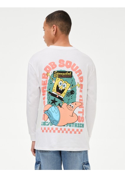 Saf Pamuklu Spongebob Squarepants:trade_mark: Sweatshirt (6-16 Yaş)