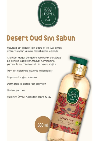 Sabun Paket 500 ml Desert Oud, Amber, Bodrum Mandalina, Kiraz Çiçeği, Night Oud ve Rosie