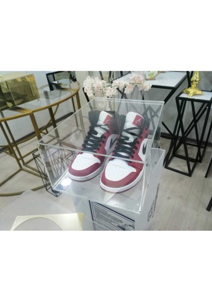 Şeffaf Sneaker Çekmeceli Tekli Ayakkabı Kutusu 37X27X19 cm