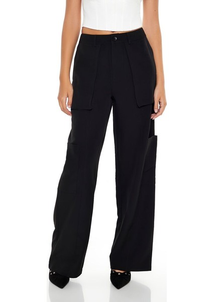 Wide-Leg Kargo Trouser Pantolon