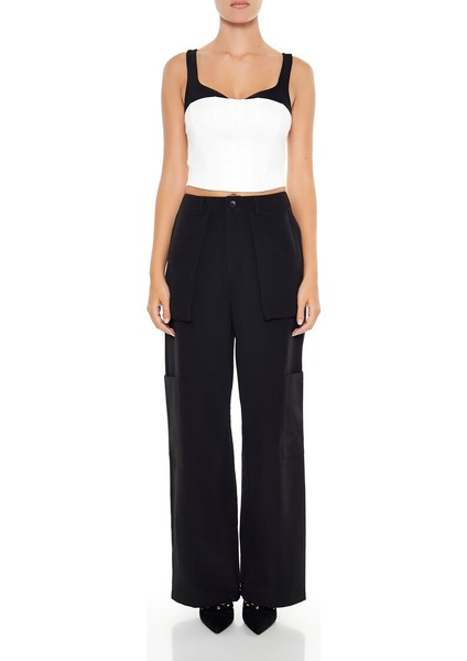 Wide-Leg Kargo Trouser Pantolon