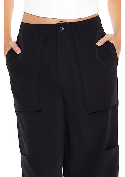 Wide-Leg Kargo Trouser Pantolon