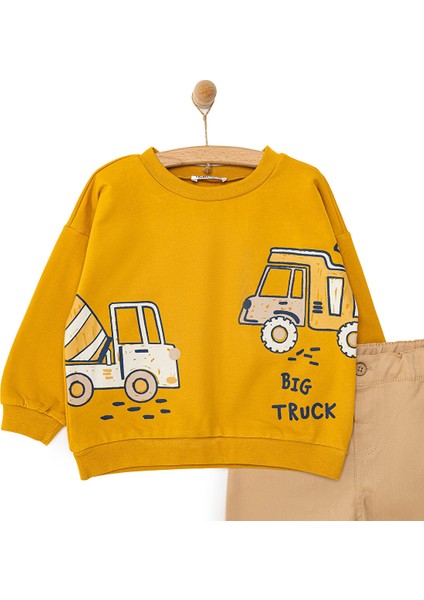 Vehicles Line Erkek Sweatshirt-Pantolon Erkek Bebek