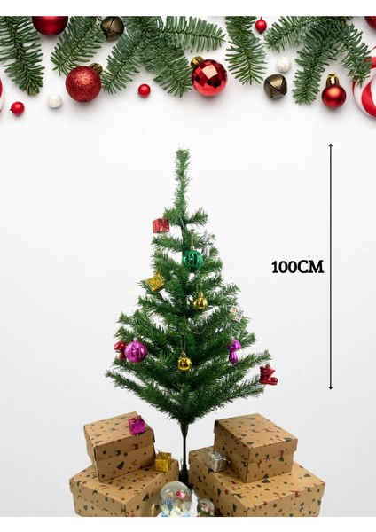 Yapay Çam Ağacı Yeşil 100CM 5metre Işık Hediyeli