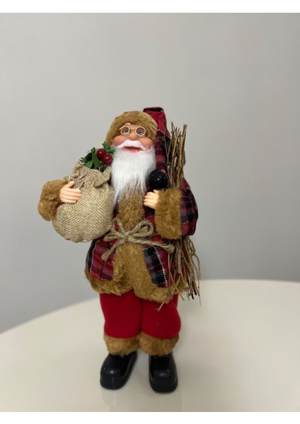 Tekno Trust 35 cm Çantalı ve Pijamalı Noel Baba Yılbaşı Biblo