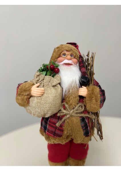 Tekno Trust 35 cm Çantalı ve Pijamalı Noel Baba Yılbaşı Biblo