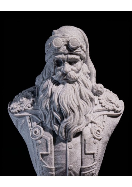 Tekno Trust Yılbaşı Noel Baba Büst Steampunk Noel Baba Büst 15CM