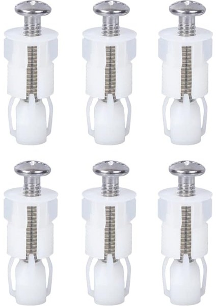 Genişletme Vidası Klozet Kapağı 6 Parça Tuvalet Oturağı Vidaları Tuvalet Klozet Kapağı Için Klozet Kapağı Genişletme Vidaları, Klozet Kapağı Için Evrensel Klozet Oturağı Montaj Seti Dübel Seti