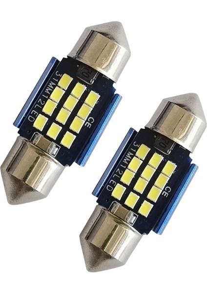 Dekoratif LED Ampul 12SMD Canbus 31MM Sofit Ampul Beyaz LAAM868
