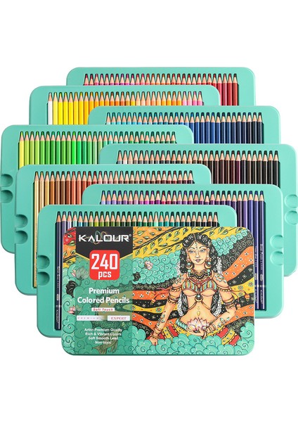 KALOUR240 Renkli Kurşun Kalem Seti (Yurt Dışından)