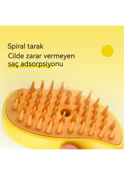 Cat Buharlı Fırça Kedi Fırçası Evcil Hayvan Kedi Saç Fırçası Malzemeleri Şarj Edilebilir (Yurt Dışından)