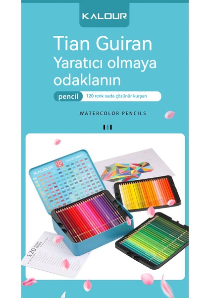 120 Renkli Suda Çözünür Renkli Kurşun Kalem Renkli Karakalem Çizim Seti (Yurt Dışından) fiyatları