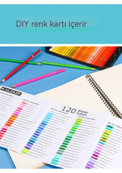 120 Renkli Suda Çözünür Renkli Kurşun Kalem Renkli Karakalem Çizim Seti (Yurt Dışından) modelleri