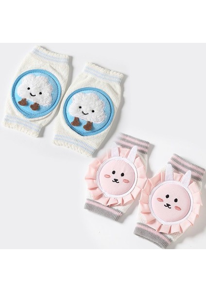 2 Çift Kalınlaştırılmış ve Nefes Alabilen Bebek Emekleme Dizliği (Yurt Dışından)