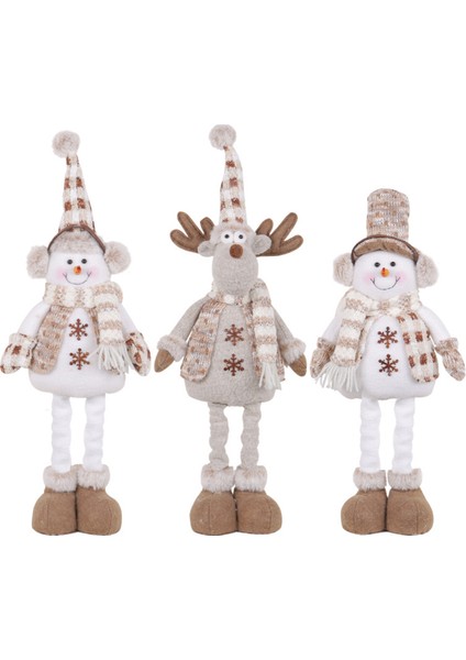 Noel Snowman Stretch Doll Ted Elk Doll (Yurt Dışından)