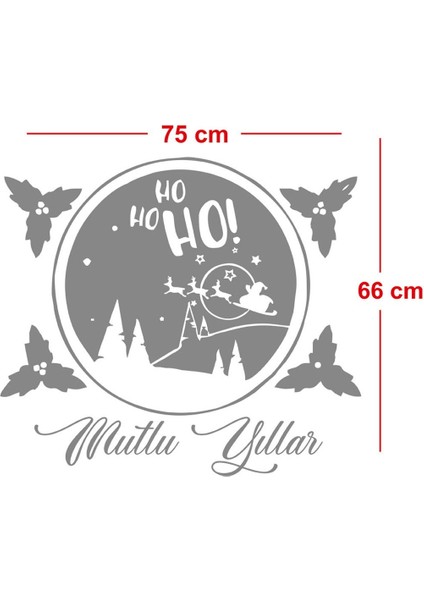 Tekno Trust Kırmızı Silindir Içinde Geyik ve Ho Ho Ho Mutlu Yıllar Yazısı Yılbaşı Süslemeleri fiyatları