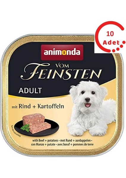 Biftekli ve Patatesli Yetiskin Köpek Konservesi 150 gr x 10 Adet