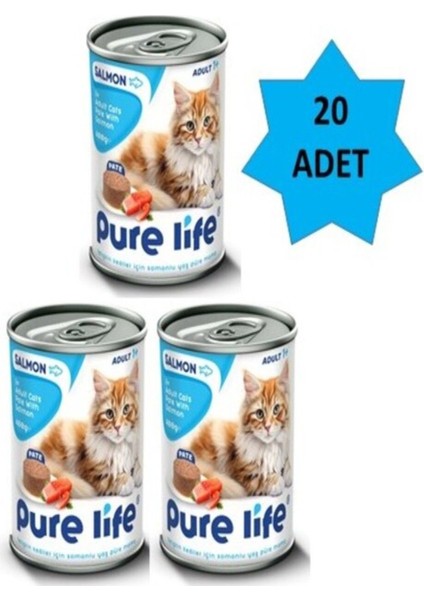 Somon Balıklı Püre Kedi Maması 400 gr x 20 Adet