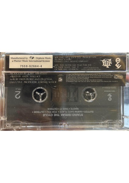 Staind ‎– Break The Cycle 2001 Avrupa Baskı (Kaset)