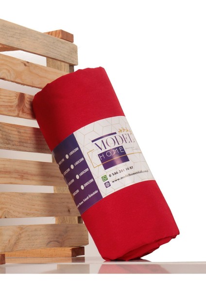 Ranforce-Pamuklu Çift Kişilik Lastikli Çarşaf Takımı 140x200-Kırmızı indirimleri