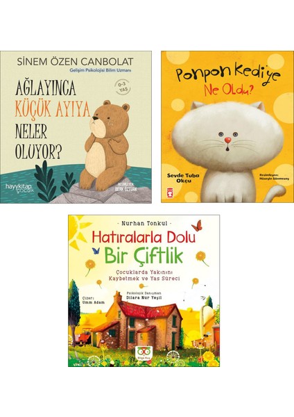 Ağlayınca Küçük Ayıya Neler Oluyor? - Ponpon Kedi’ye ne Oldu? - Hatıralarla Dolu Bir Çiftlik 3 Kitap