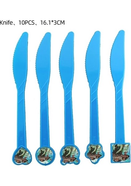 Bıçaklar-10 Adet Disney Moana Doğum Günü Partisi Dekorasyon Malzemeleri Çocuklar Bebek Duş Sofra Bardak Tabaklar Afiş Balonlar Olay Dekor Hediye Şekeri (Yurt Dışından)