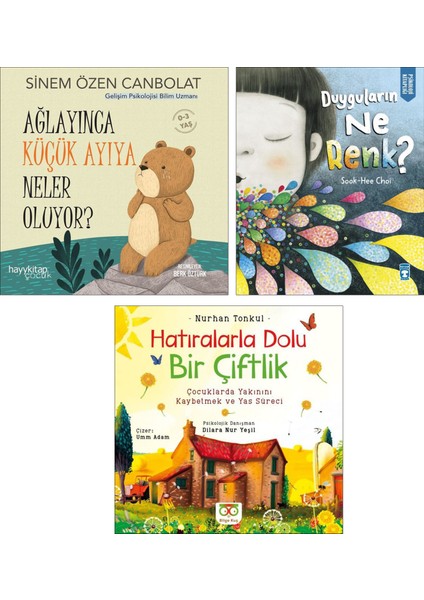 Ağlayınca Küçük Ayıya Neler Oluyor? - Duyguların Ne Renk? - Hatıralarla Dolu Bir Çiftlik 3 Kitap