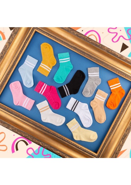 3'lü Pamuklu Çocuk Kolej Soket Çorap Bebek Unisex Kız Kadın Erkek Okul Çorabı, Beyaz Siyah Pembe indirimleri