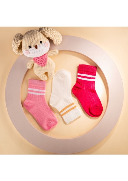 3'lü Pamuklu Çocuk Kolej Soket Çorap Bebek Unisex Kız Kadın Erkek Okul Çorabı, Beyaz Siyah Pembe fiyatları
