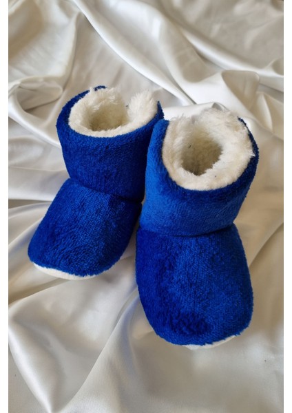 Peluş Bebek Tüylü Kaymaz Taban Patik 0-9 Ay Panduf