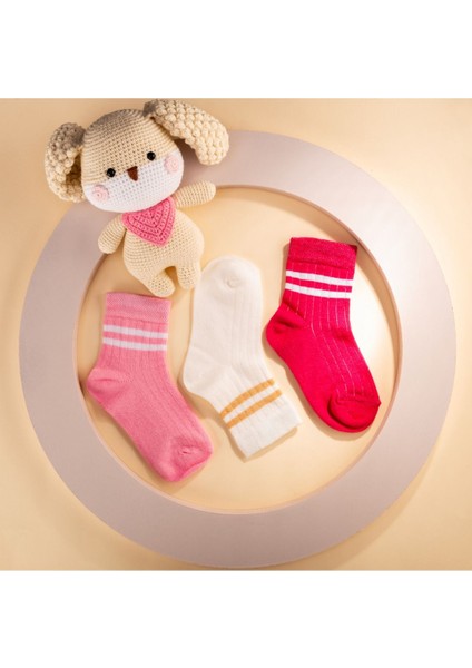 5'li Pamuklu Çocuk Kolej Soket Çorap Bebek Unisex Kız Kadın Erkek Okul Çorabı, Beyaz Siyah Pembe fiyatları
