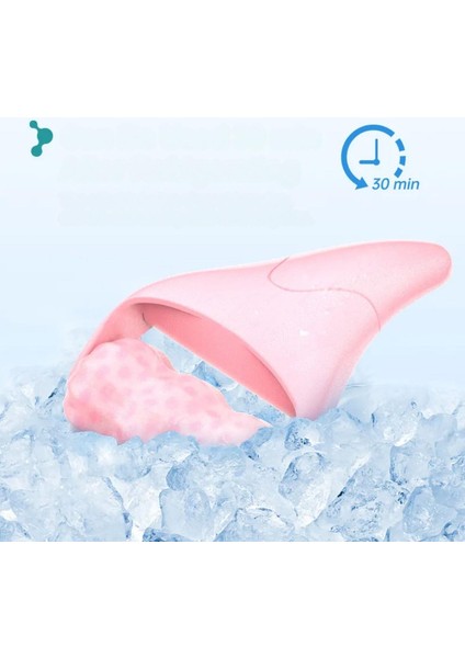 Ice Roller Gua Sha Tırtıklı Yüz Masaj Aparatı Pembe Renk modelleri