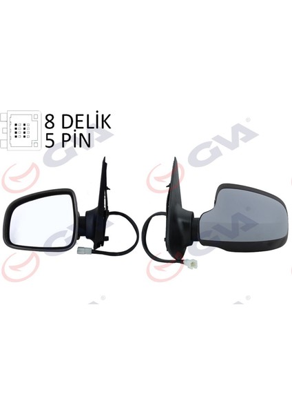 Diş Dikiz Aynasi Sol Sandero Stepway 12 Elektrikli Isitmali Astarli Konveks VM-6804EHPL 13