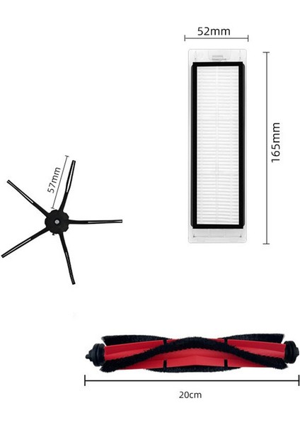 Q5 Q5 + Robot Vakum Yedek Yedek Parça Aksesuarları Ana Yan Fırça Hepa Filtre Toz Torbası (Yurt Dışından) indirimleri