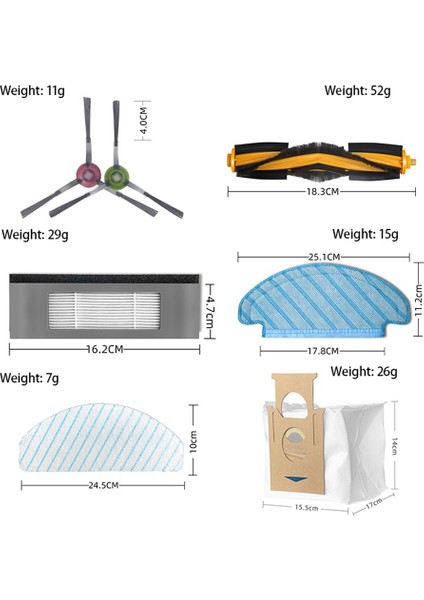 Cobos Aksesuarları Için Uygundur Ozmot8 T9 N8PRO Yan Fırça Rulo Fırça Temizleme Paspas Bezi Filtre (Yurt Dışından) fiyatları