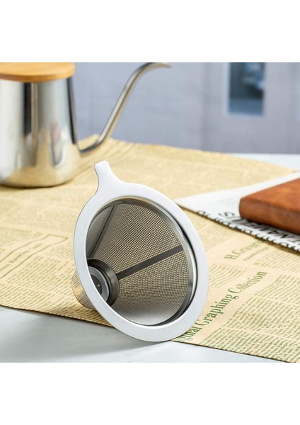 Yeniden Kullanılabilir 304 Paslanmaz Çelik Kahve Filtresi Tutucu Kahve Üzerine Dökün Damlatıcı Kahve Çay Filtre Sepeti Araçları Örgü (Yurt Dışından) modelleri