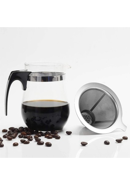 Yeniden Kullanılabilir 304 Paslanmaz Çelik Kahve Filtresi Tutucu Kahve Üzerine Dökün Damlatıcı Kahve Çay Filtre Sepeti Araçları Örgü (Yurt Dışından) fırsatları