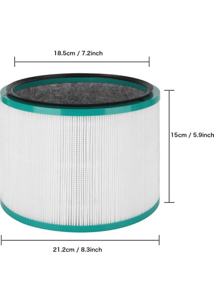Pure Cool Link DP01, DP02 ve Pure Hot + Cool Link HP01, HP02, Parça Için 2'li Paket Yedek Hepa Filtre (Yurt Dışından) indirimleri